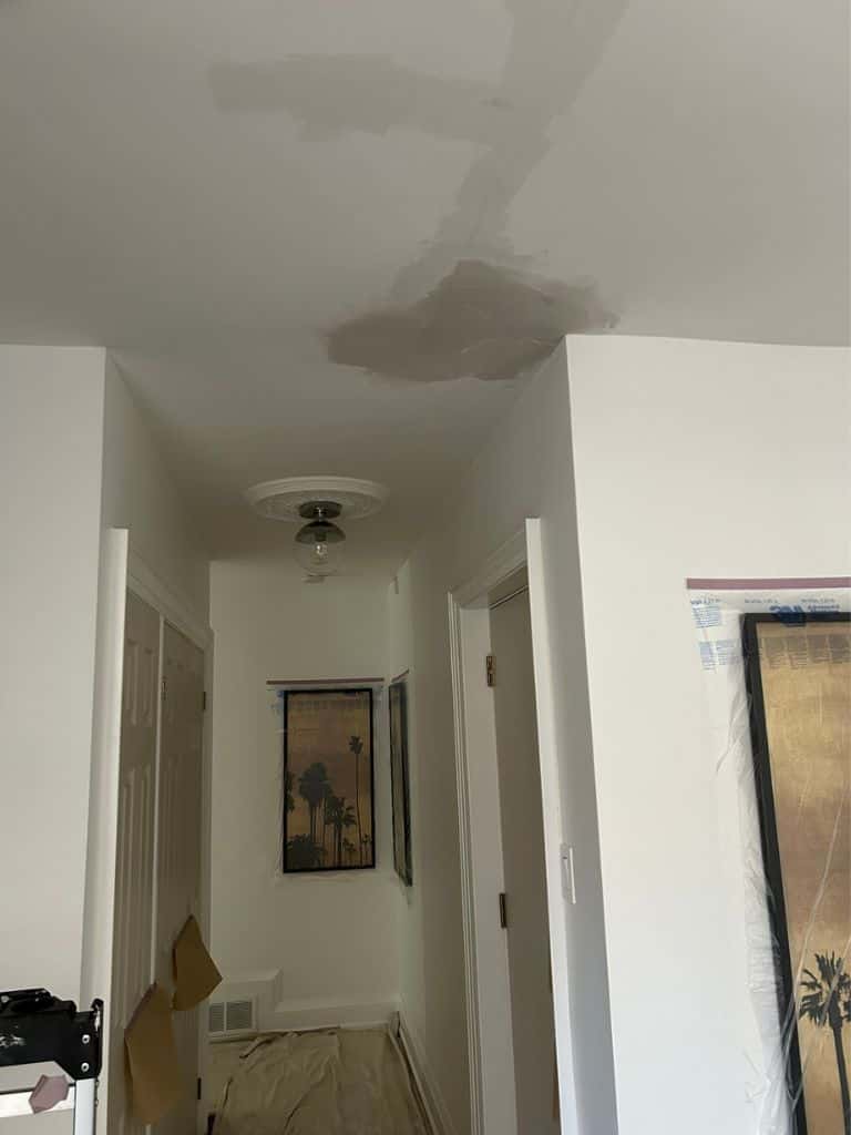Plaster and lath repair along with drywall repairs caused by water damage from professional plasterers Court-Hampton Painting Inc.